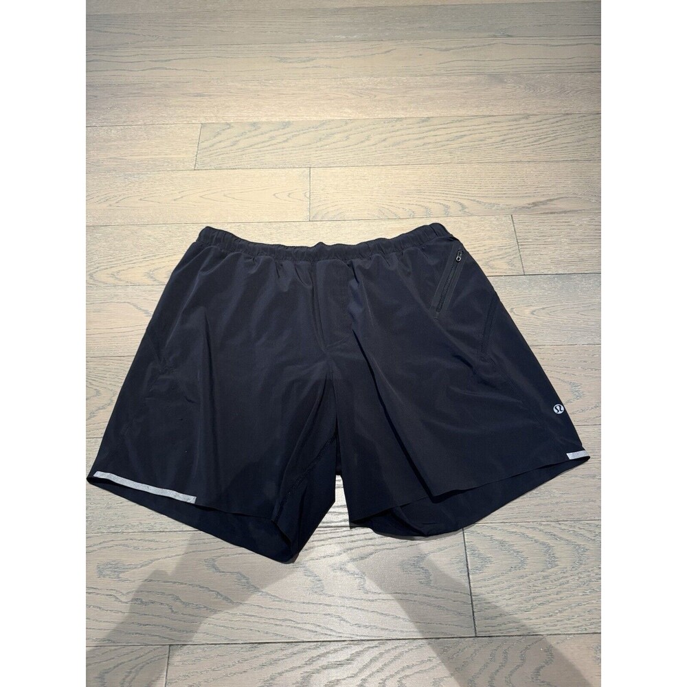Lululemon Precise Shorts Mens XL 7" Inseam Black Unlined Lightweight Linerless